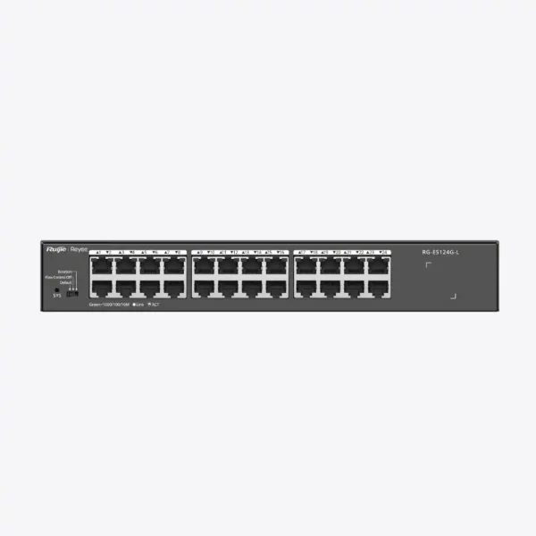 Switch no administrado 24 puertos Gigabit Ruijie Reyee RG-ES124G-L para rack 1U